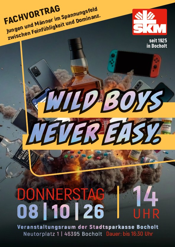 Wild boys never easy - Fachvortrag von Christian Groß über Jungen und Männer im Spannungsfeld zwischen Feinfühligkeit und Dominanz.